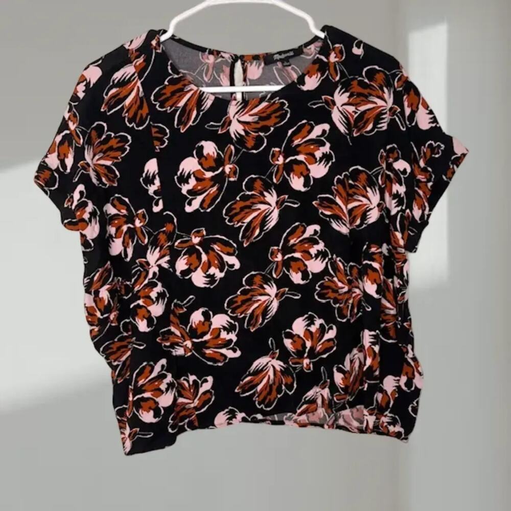 Madewell Floral Short-Sleeve Blouse – (Women’s Large)